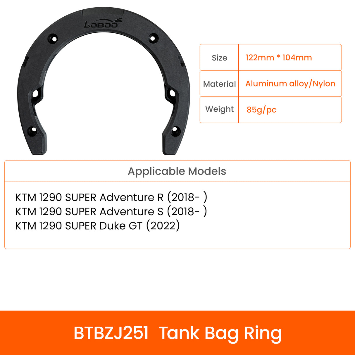 Anello borsa serbatoio: KTM 1290 SUPER ADVENTURE R / S - SUPER DUKE GT - Endurrad.it